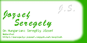 jozsef seregely business card